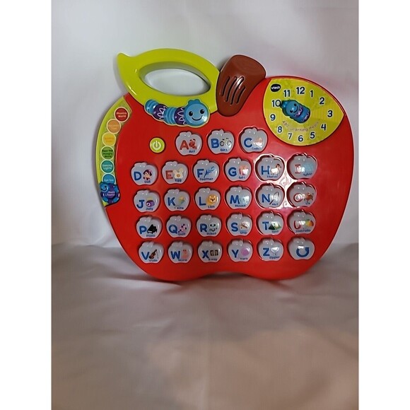 VTech Alphabet Red Apple ABC Learning Toy Preschool Letters Music & Lights Works - Picture 9 of 13